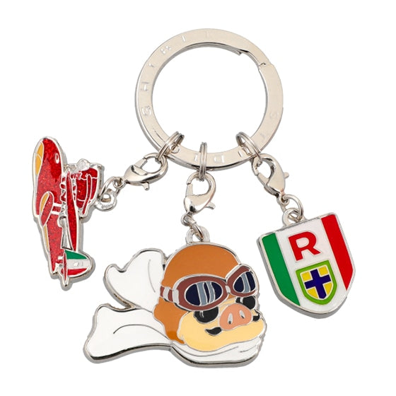 Studio Ghibli Porco Rosso 3-teiliges Schlüsselanhänger – Porco, Savoia & Emblem