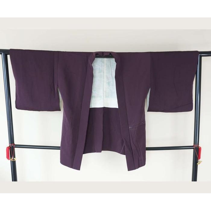 Vintage Haori - Deep Purple with Subtle Pattern