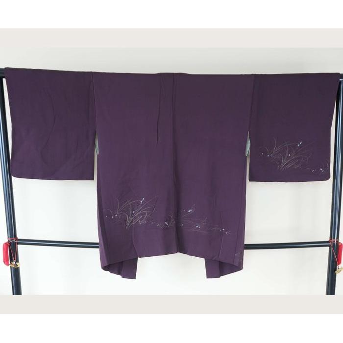 Vintage Haori - Deep Purple with Subtle Pattern