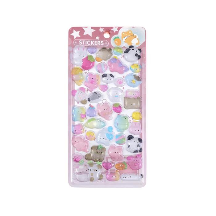 Kawaii 3D Puffy Epoxy Sticker Sheet – Decorative Stickers