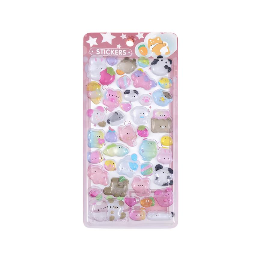 Kawaii 3D Puffy Epoxy Sticker Sheet – Decorative Stickers