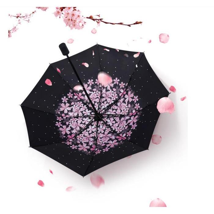 Compact Folding Umbrella Sakura pattern – Lightweight, Cute, UV Protection for Rain or Shine