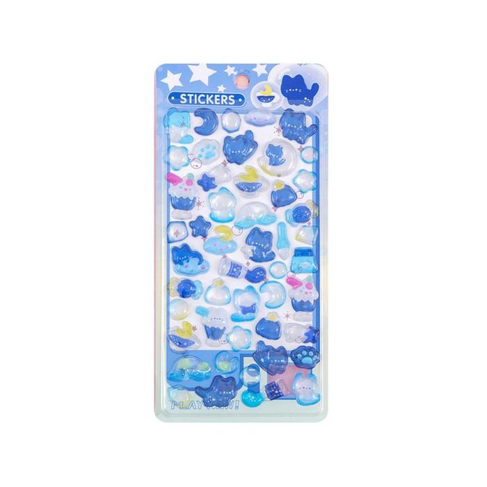 Kawaii 3D Puffy Epoxy Sticker Sheet – Decorative Stickers