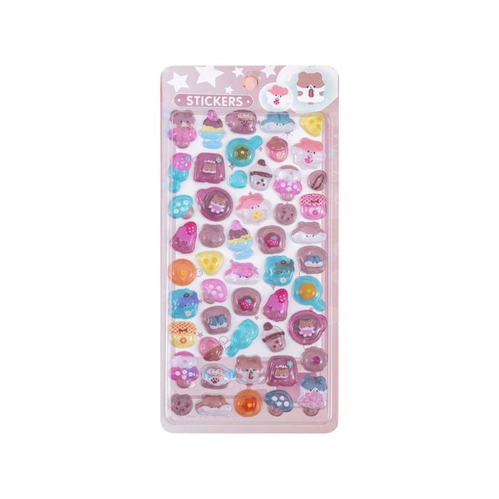 Kawaii 3D Puffy Epoxy Sticker Sheet – Decorative Stickers