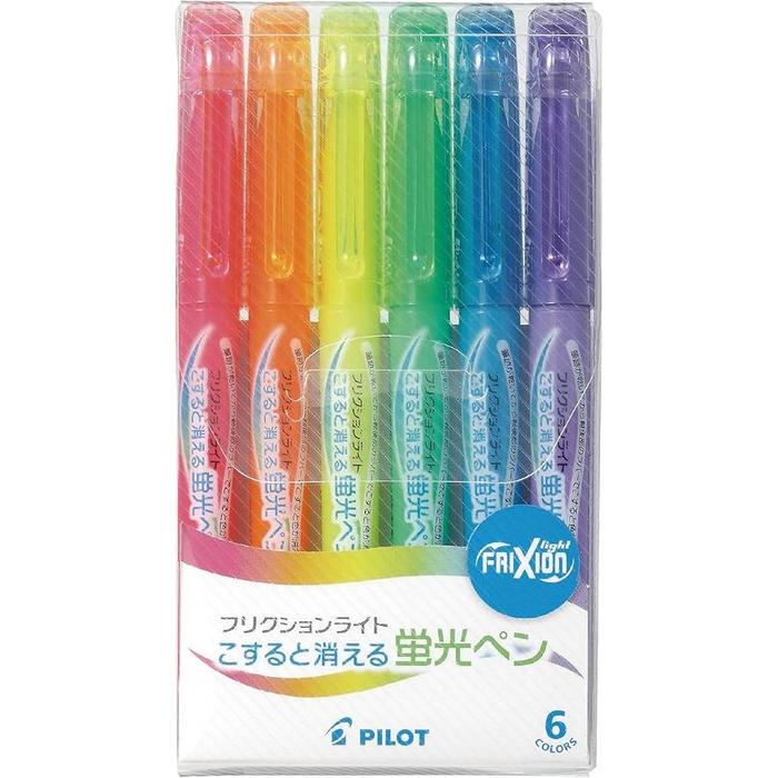 PILOT FriXion Light Erasable Highlighter – Regular Color 6-Color Set