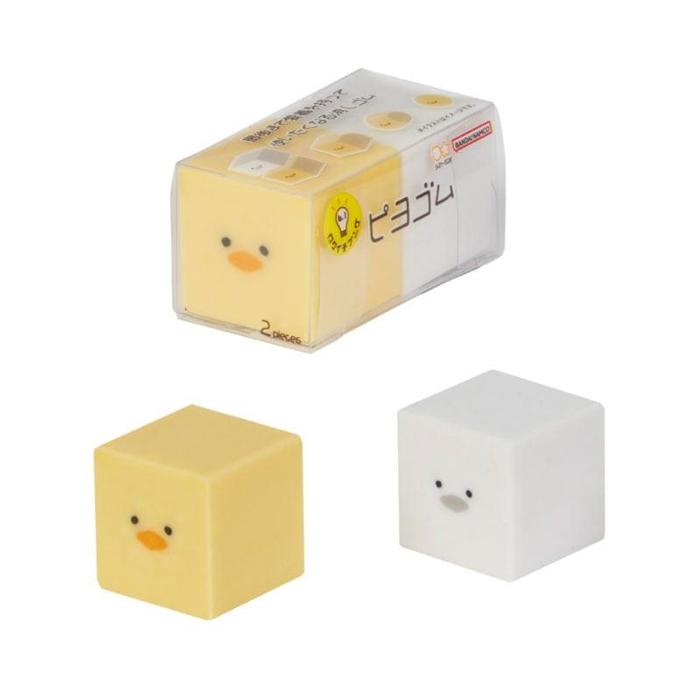 Sun-Star Piyogomu Eraser – Chick & Shimaenaga Twin Eraser