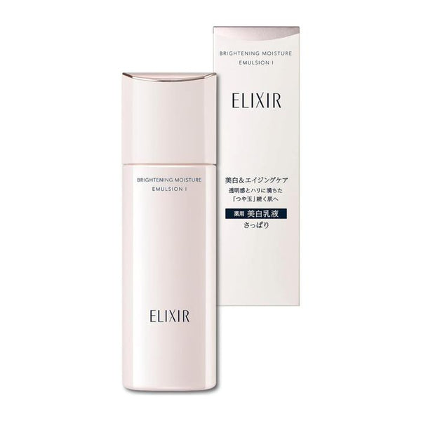 ELIXIR Brightening Emulsion WT (130mL) – Medicated Whitening & Anti-Aging Moisturizing Milk |Types 1 Light / 2 Moist / 3 Rich [With Alcohol]