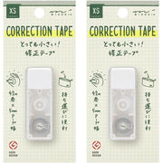 MIDORI XS Correction Tape – 5 mm × 4.2 m, White, Set of 2