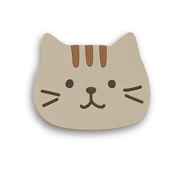 Cat-Shaped Silicone Coasters