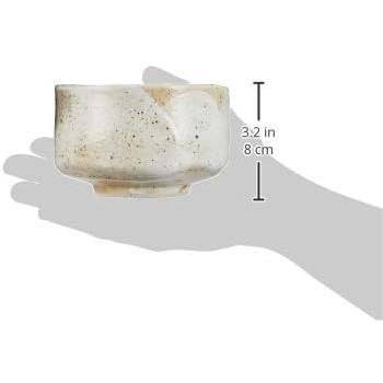 Ale-net Matcha Bowl, White, 4.7 × 3.0 in (12 × 7.5 cm), Yukishino Pottery, Mino Ware, Made in Japan