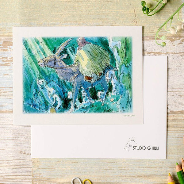 Princess Mononoke Watercolor Greeting Card