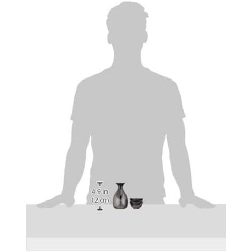 Ale-net Crystal Oribe Sake Set – Tokkuri & Ochoko | Mino Ware, Japanese Pottery, 320ml - 1 cup