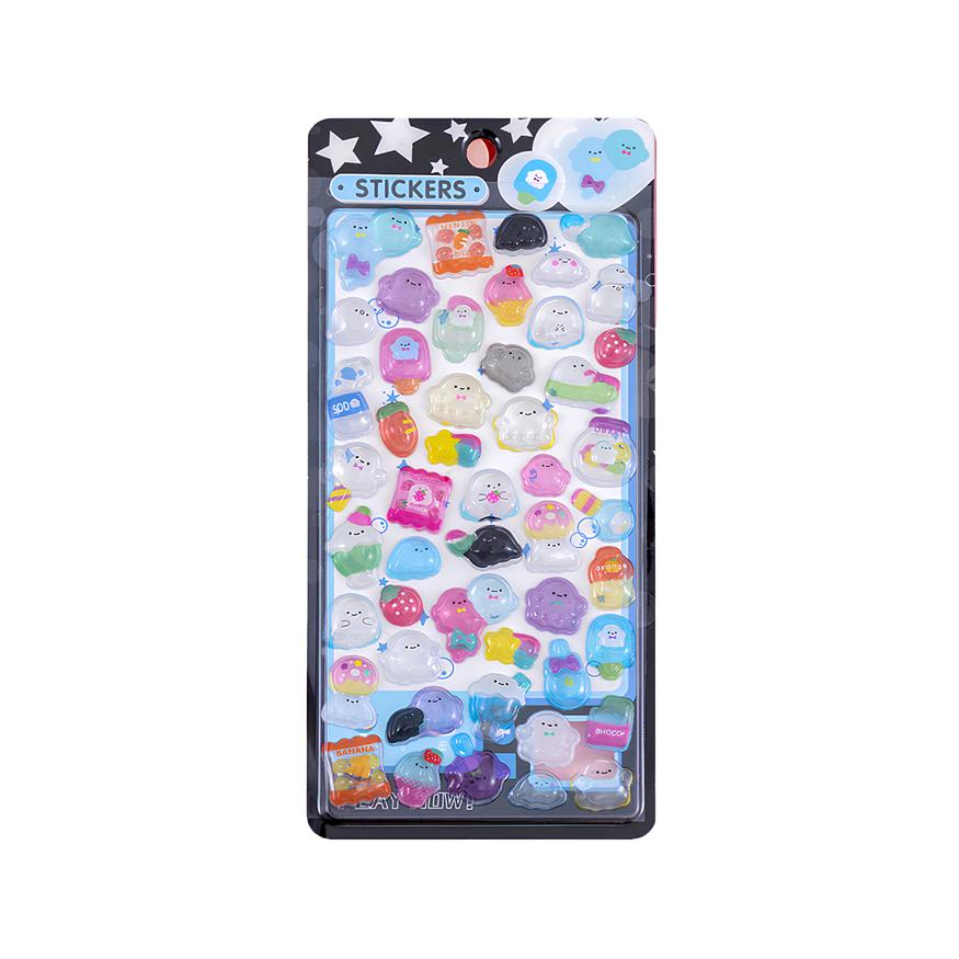 Kawaii 3D Puffy Epoxy Sticker Sheet – Decorative Stickers