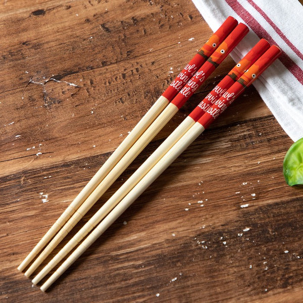 Howl’s Moving Castle Calcifer Bamboo Chopsticks (21 cm, Set of 2)