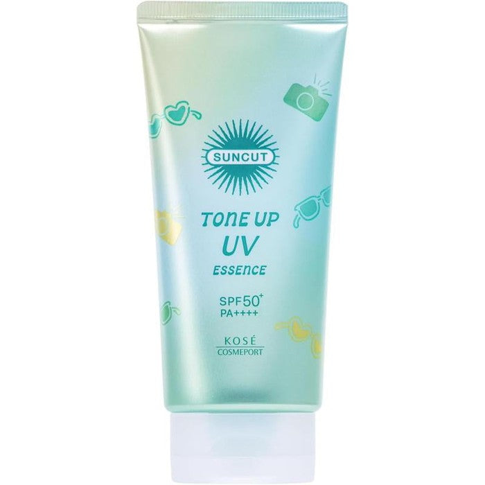 SUNCUT TONE UP UV ESSENCE - Sunscreen essence SPF50+PA++++ toning the skin color (green) 80g [With alcohol]