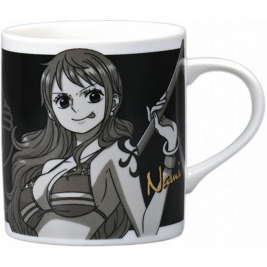 One Piece Straw Hat Pirates Monochrome Mug 300 ml – Microwave & Dishwasher Safe, Made in Japan