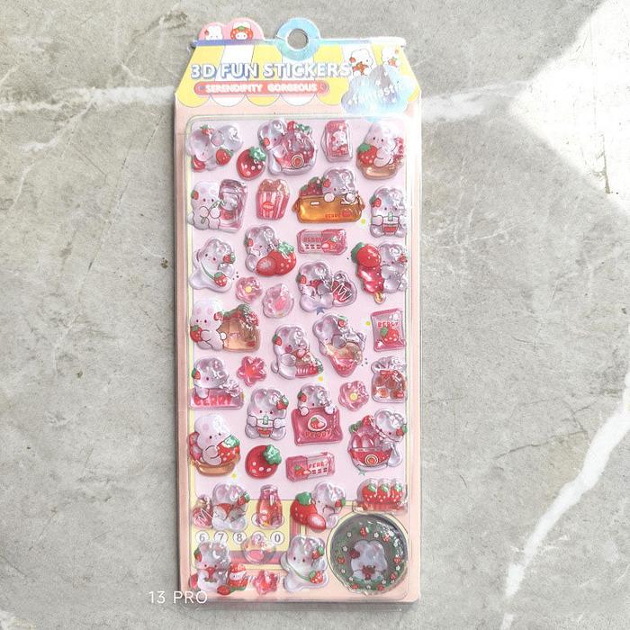 Berry Puffy 3D Clear Sticker Sheet