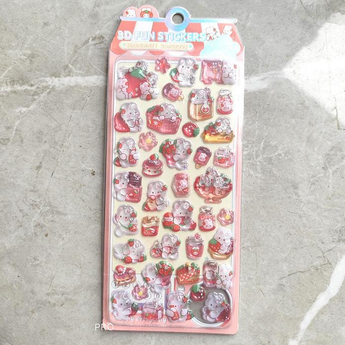 Berry Puffy 3D Clear Sticker Sheet
