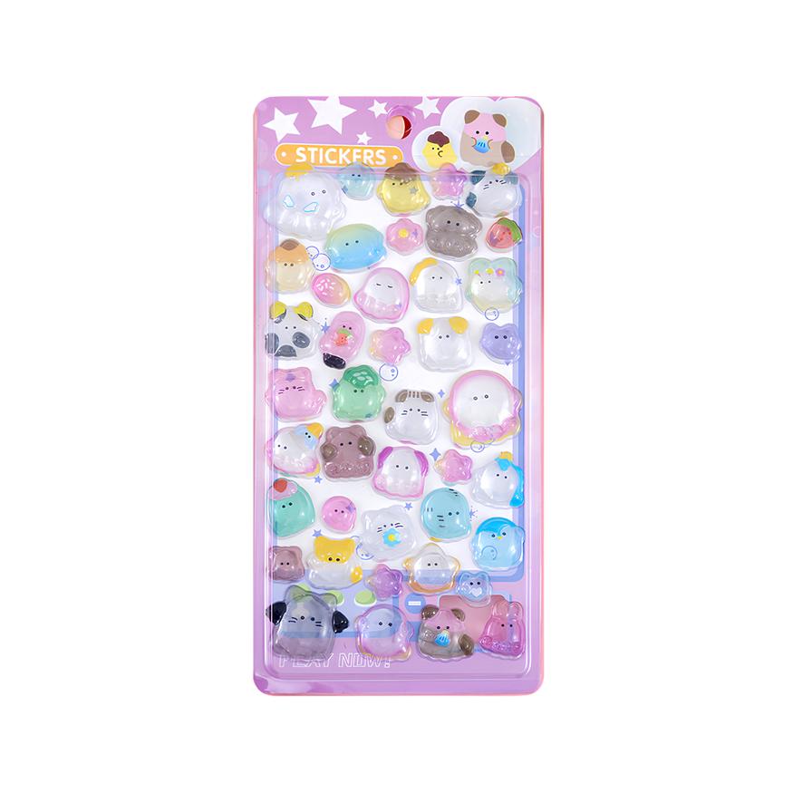 Kawaii 3D Puffy Epoxy Sticker Sheet – Decorative Stickers
