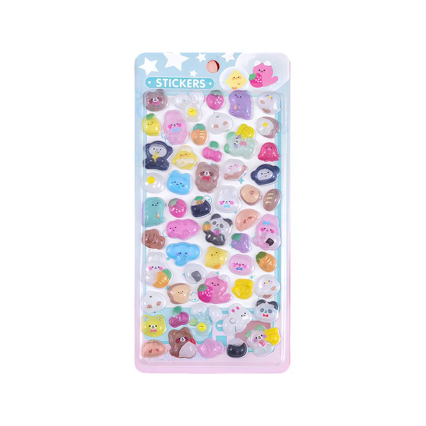 Kawaii 3D Puffy Epoxy Sticker Sheet – Decorative Stickers