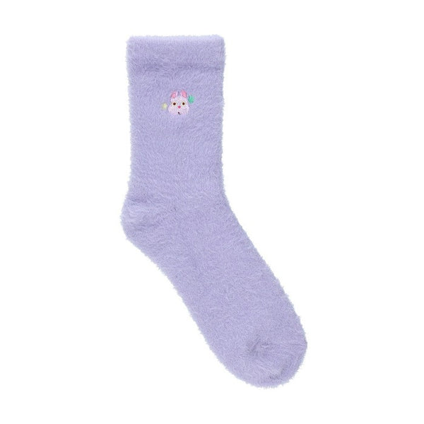 Spirited Away Shaggy Socks Purple 23-25cm