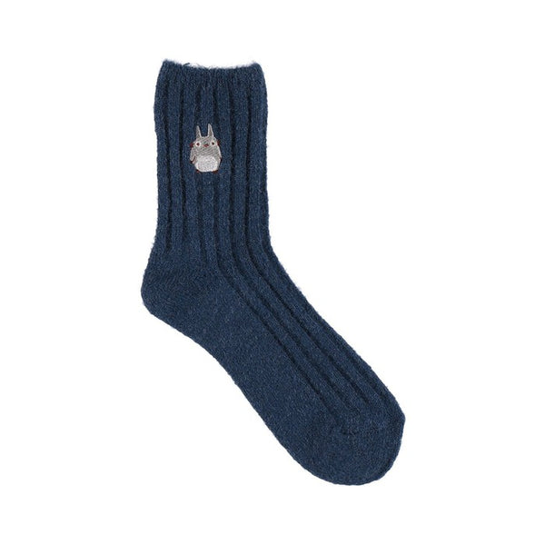 My Neighbor Totoro Wool Ribbed Crew Length Socks 23-25cm