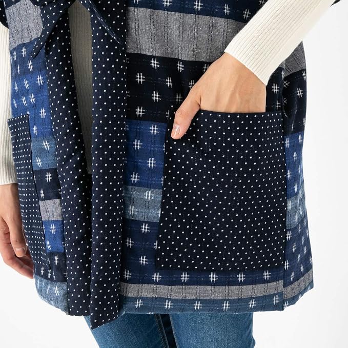 Watanosato 女士久留米半天 – 隨機拼布夜行服風格，日本製造