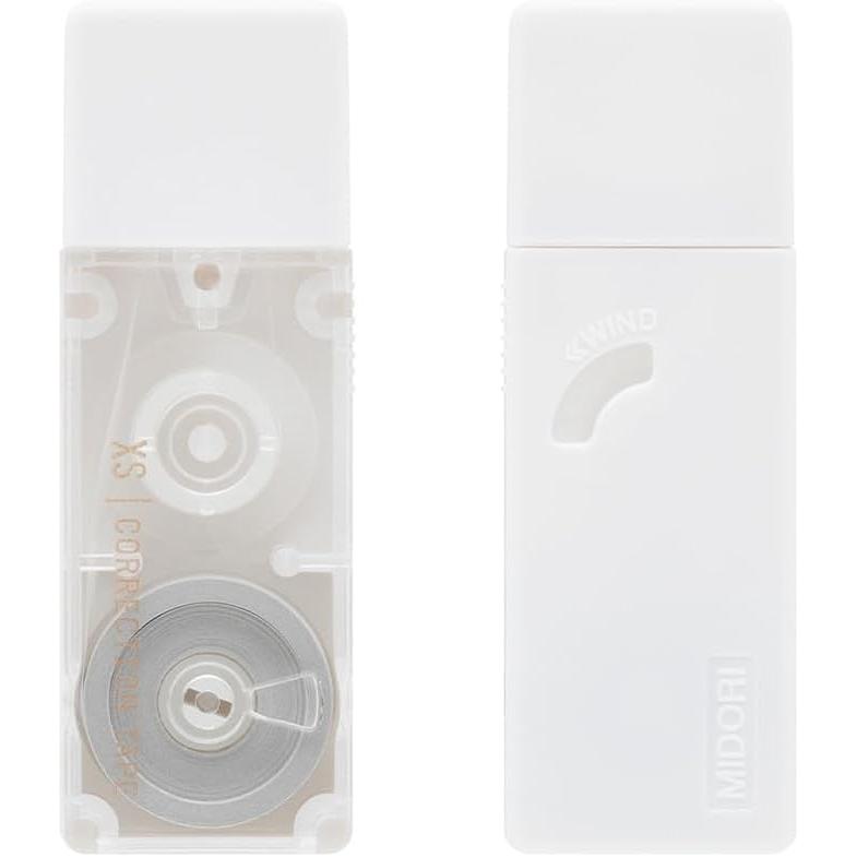 MIDORI XS Correction Tape – 5 mm × 4.2 m, White, Set of 2