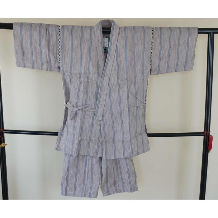 Japanese Jinbei for Men – Cotton Set with Hinoki Aroma Stripe Pattern