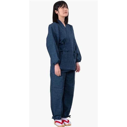 Ai Ai Women's Tsumugi-Style Samue – 100% Cotton, Made in Japan