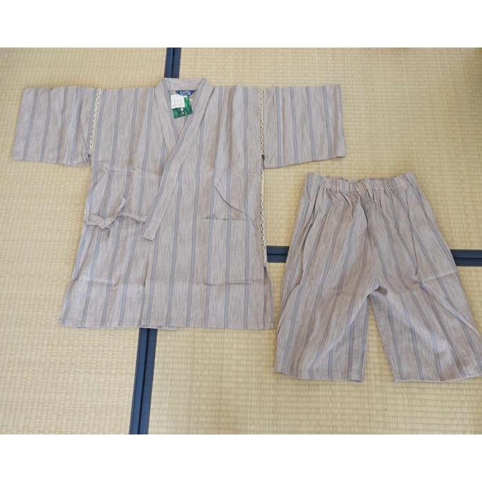 Japanese Jinbei for Men – Cotton Set with Hinoki Aroma Stripe Pattern