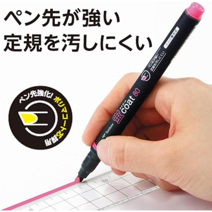 Tombow Kei Coat Fluorescent Highlighter – 5-Color Set