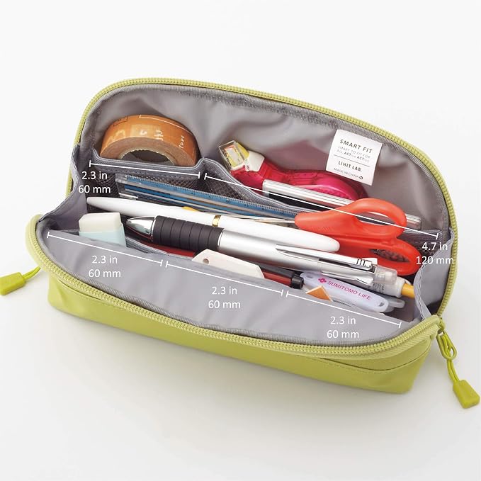 LIHIT LAB SMART FIT ACTACT Pen Case – Compact & Wide Open, 4 Colors