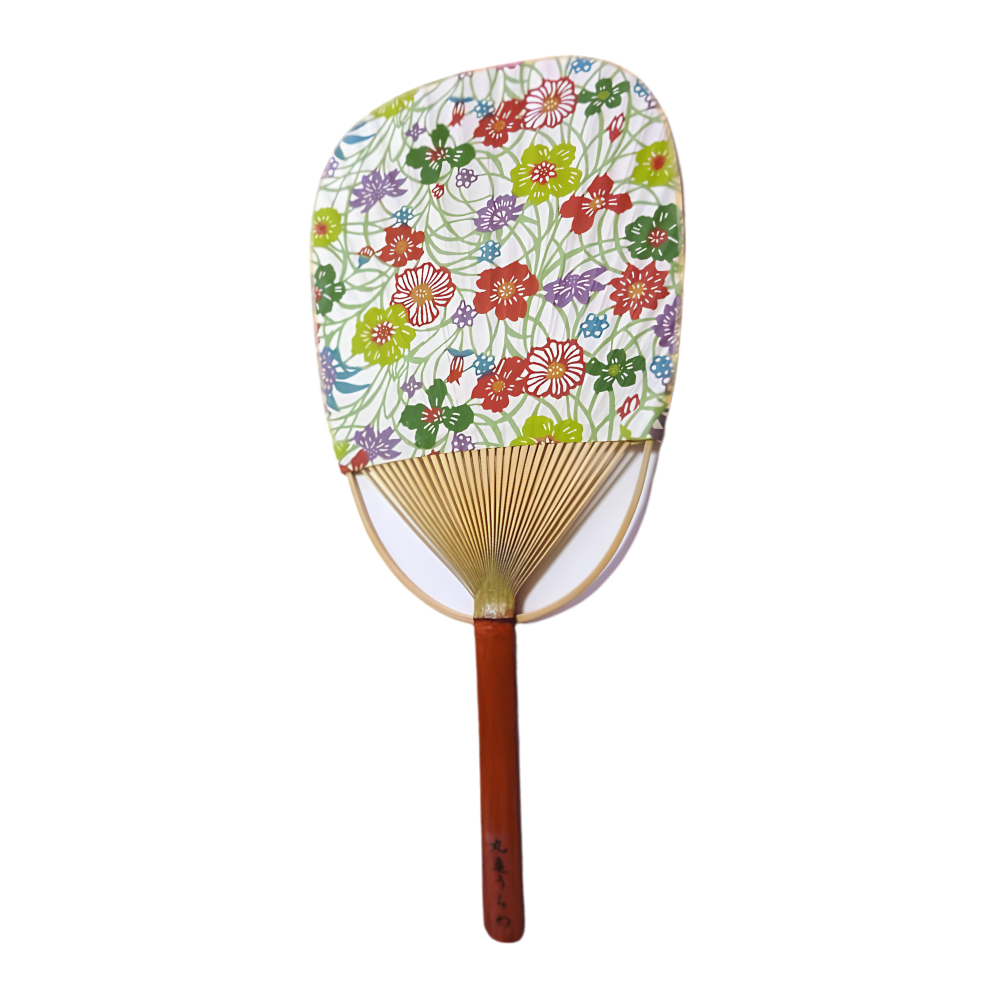 Japanese Marugame Uchiwa Fan – Traditional Bamboo & Washi Paper Hand Fan (Various Patterns)