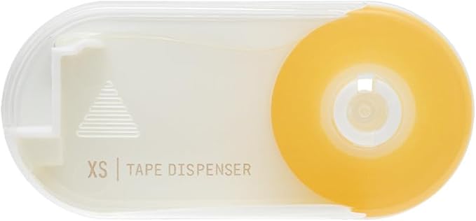 MIDORI XS Tape Cutter – Compact Cellophane Tape Dispenser, White