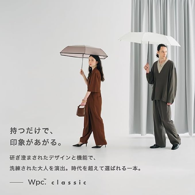 Wpc. Classic Plastic Folding Umbrella – Large 96 cm Clear Rain Umbrella, 6 Colors