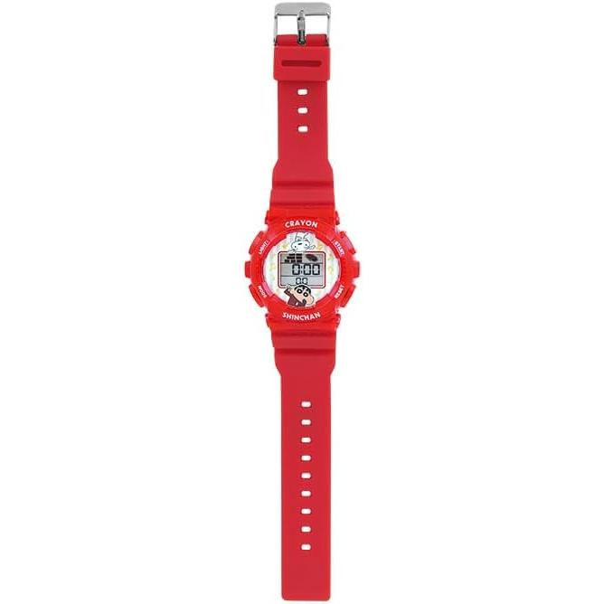 Montre numérique J-AXIS Crayon Shin-chan & Shiro – Montre personnage rouge CH3C0001-RE
