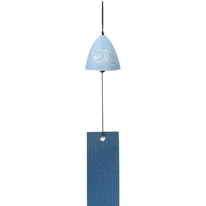 Iwachu Nambu Iron Wind Chime – “Bubbles” Silver/Sky Blue Φ5cm – Traditional Japanese Craftsmanship from Iwate