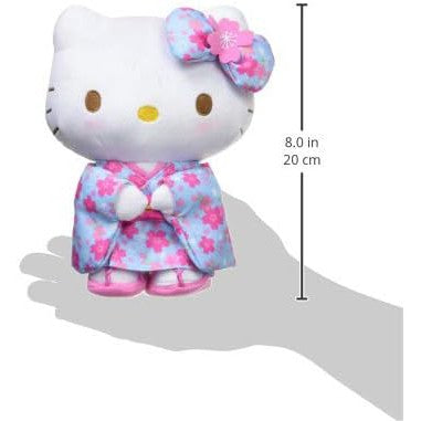 Sanrio Hello Kitty Sakura Kimono Japan Version Series Light Blue Plush Toy