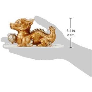 Ale-net Kaiun Kinryu Dragon Figurine – Seto Ware | Japanese Ceramic Lucky Dragon Statue (13.5 cm)