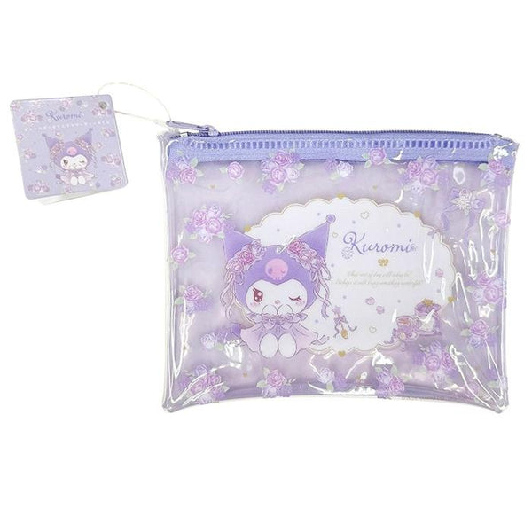 Kuromi Mini Vinyl Makeup Pouch – Flower Tea Time Design