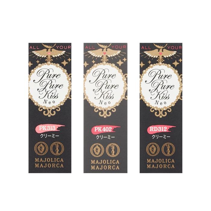 MAJOLICA MAJORCA Pure Pure Kiss NEO Fragrance-Free Sheer Lipstick (PK313 / PK402 / RD312) – 2.3g［Alcohol-free]