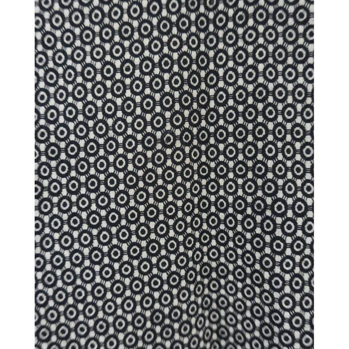 Vintage Haori – Black & White Geometric Circle Pattern