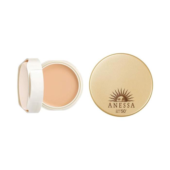 ANESSA All-in-One Beauty Pact Foundation – Citrus Soap Scent | SPF Protection, UV Block + Makeup Base + Foundation in One | Shade 1 Light Ochre / Shade 2 Natural Ochre［Alcohol-free]