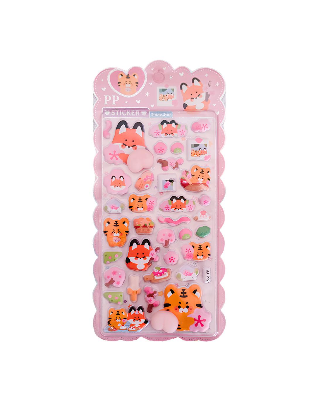 3D Puffy Animal Stickers – 1 Sheet (8 Designs Available)