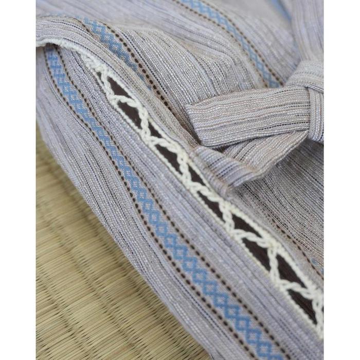 Japanese Jinbei for Men – Cotton Set with Hinoki Aroma Stripe Pattern