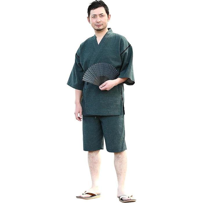 WATANOSATO Kurume Chijimi Jinbei Set – Breathable Cotton, Traditional Japanese Loungewear for Men, Casual Summer Wear (8 Colors, Sizes S–3L)