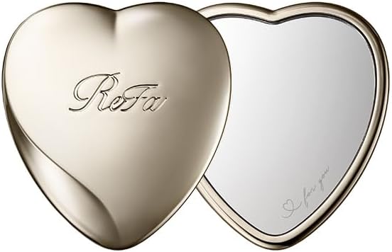 ReFa HEART MIRROR Lightweight Compact Hand Mirror with Case