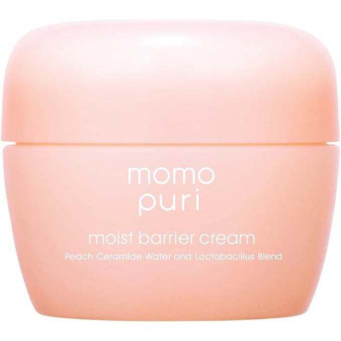 BCL Momopuri Moisturizing Barrier Cream – Hydrating Peach Ceramide Cream, 80g [Alcohol-Free]
