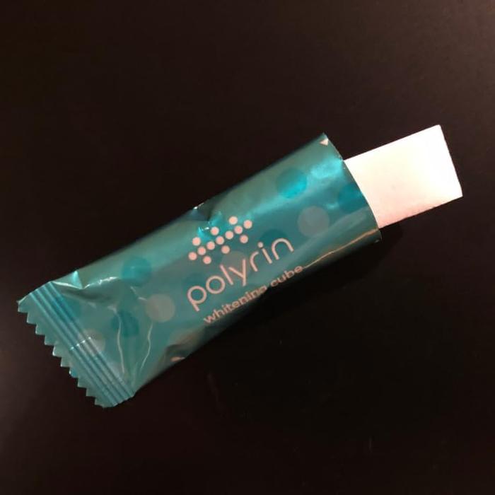 Polylin Professional Whitening Cubes | Sponge Whitening Brush with Split Polyphosphoric Acid | Made in Japan